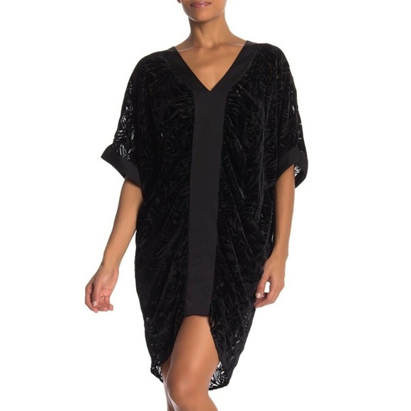 BCBGMAXAZRIA Sheer Woven Dolman Sleeve Shift Dress - Picture 2 of 7